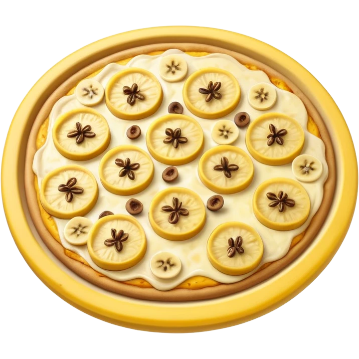 very yellow banana pizza top down emoji