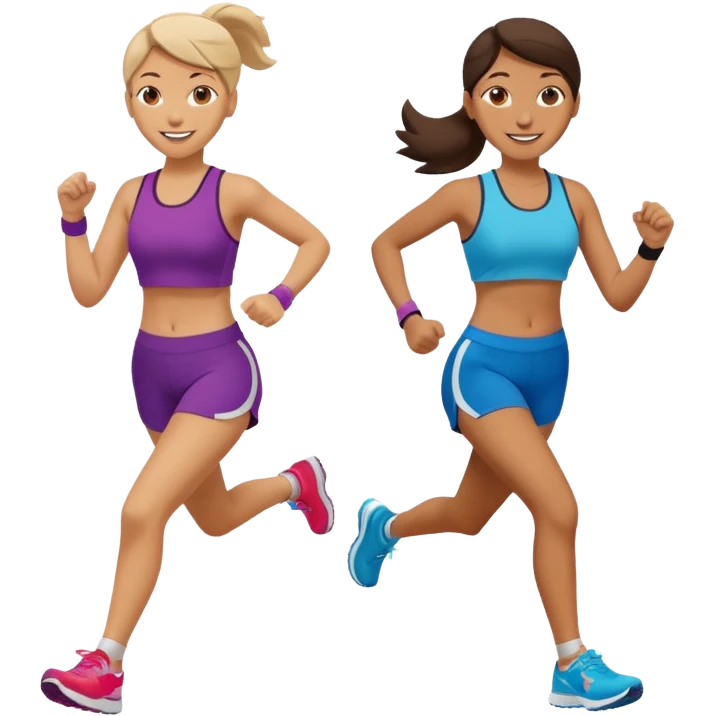 2 women jogging emoji