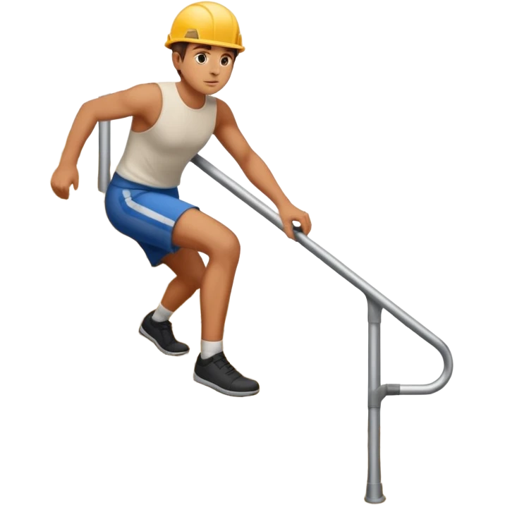 stairs with a person climbing upward emoji