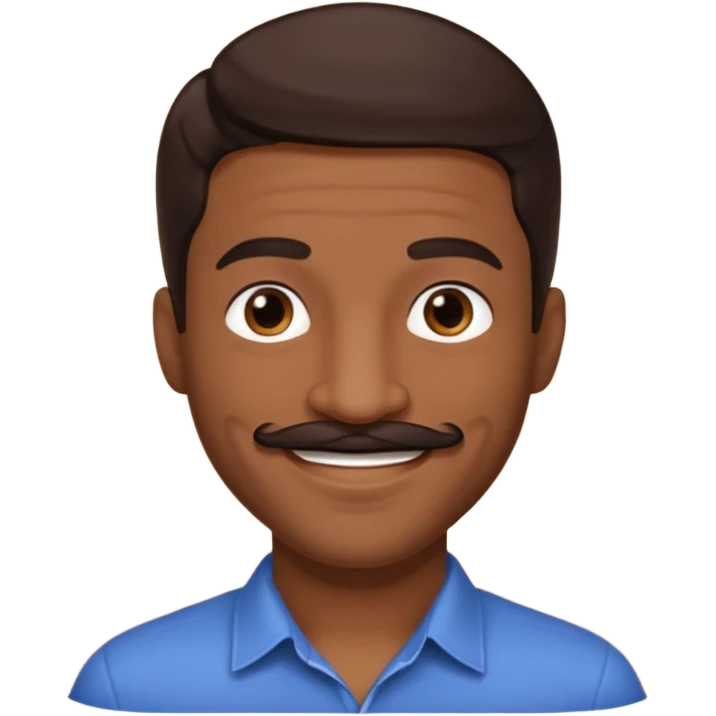 Stevie J with dark brown hair and thin mustache emoji