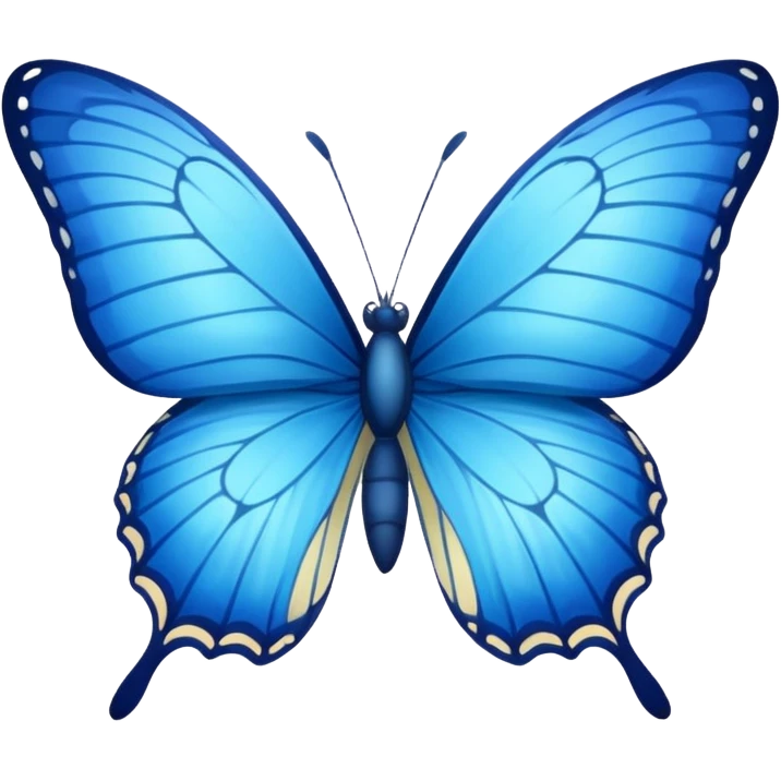 Blue butterfly emoji For text emoji