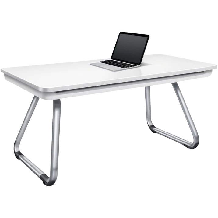 Long White empty desk table  emoji