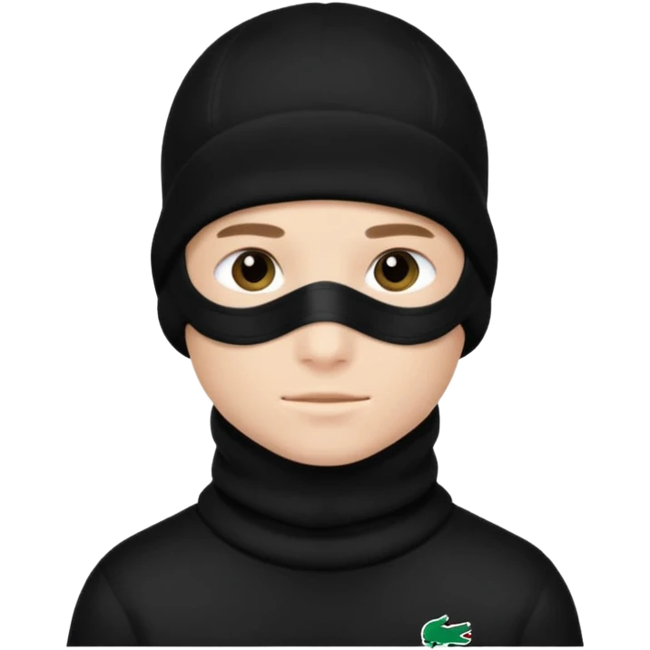  boy lacoste balaclava black lacoste emoji