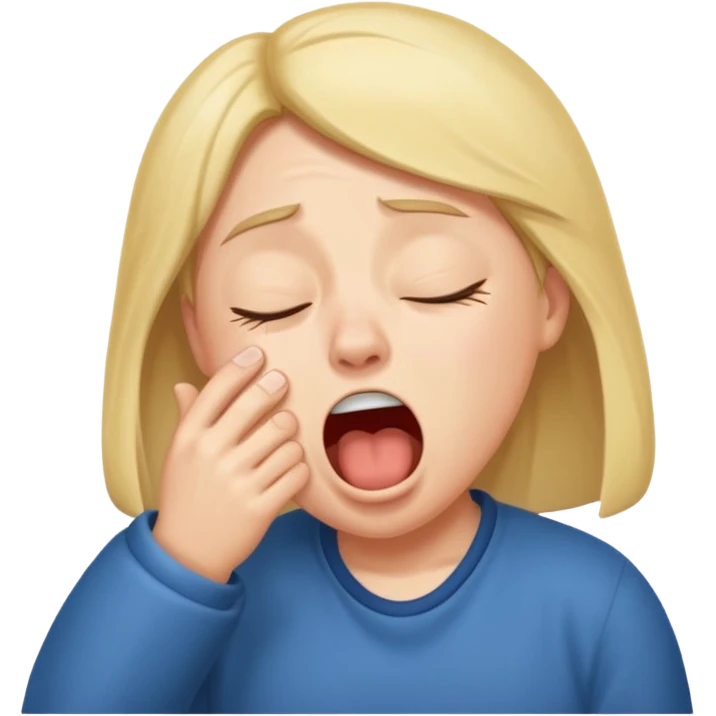 yawning sleepy character emoji