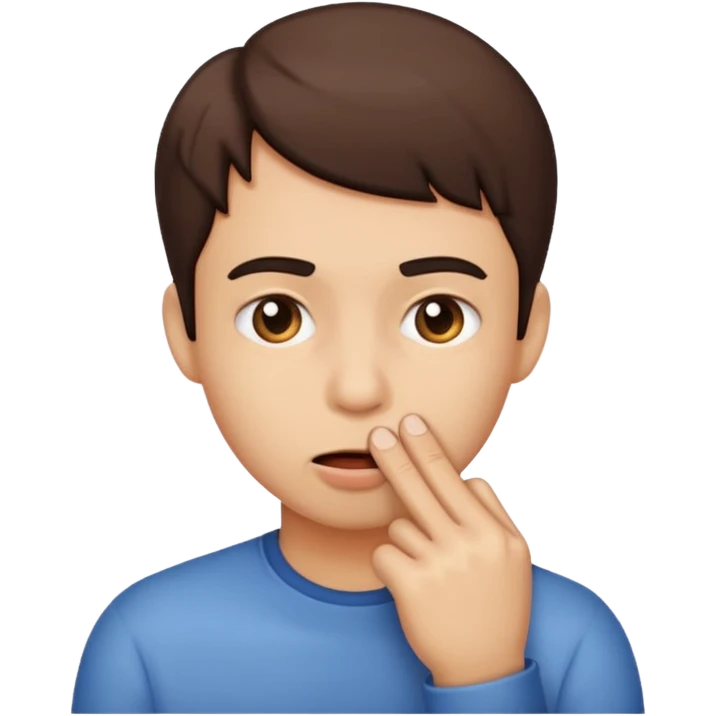 Finger biting emoji