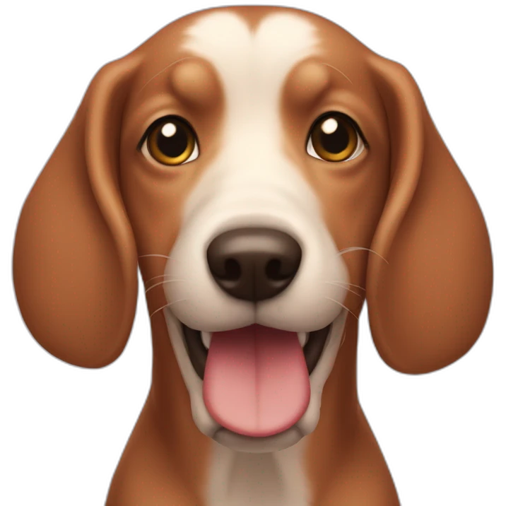 perro salchicha color cafe mini emoji