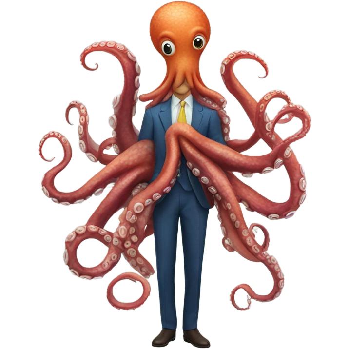 a man surrounded by an octopus emoji