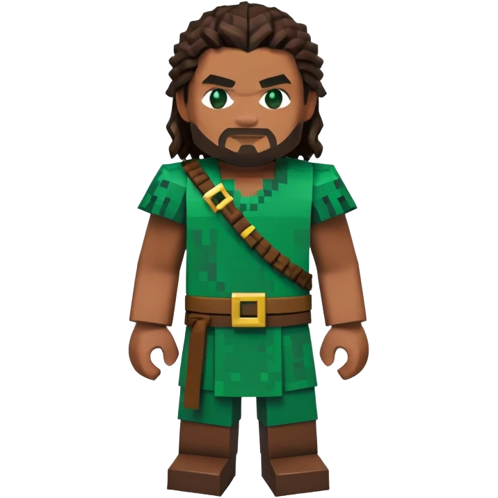 Jason Momoa as a Minecraft character emoji