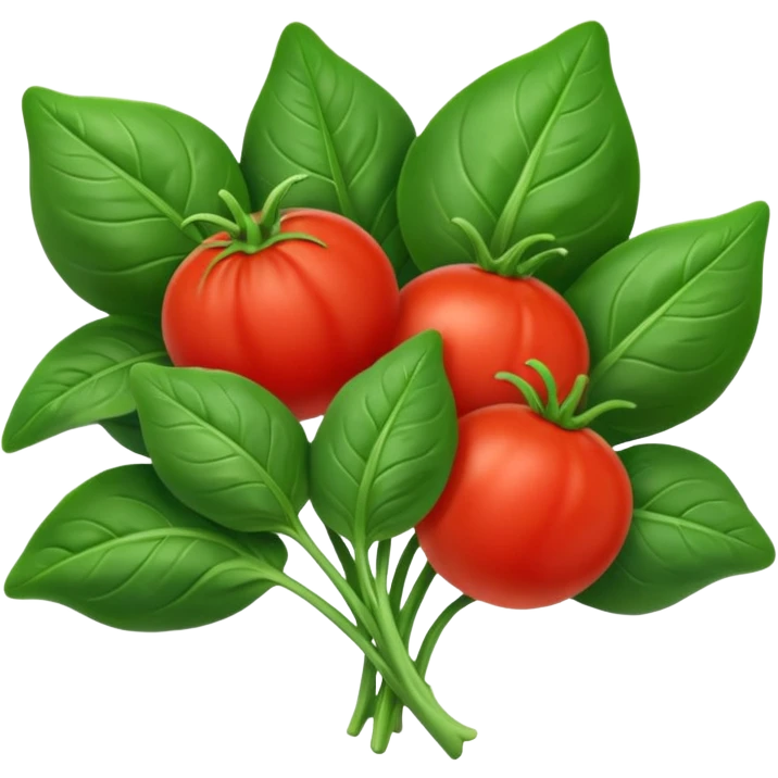 Spinach & tomato emoji