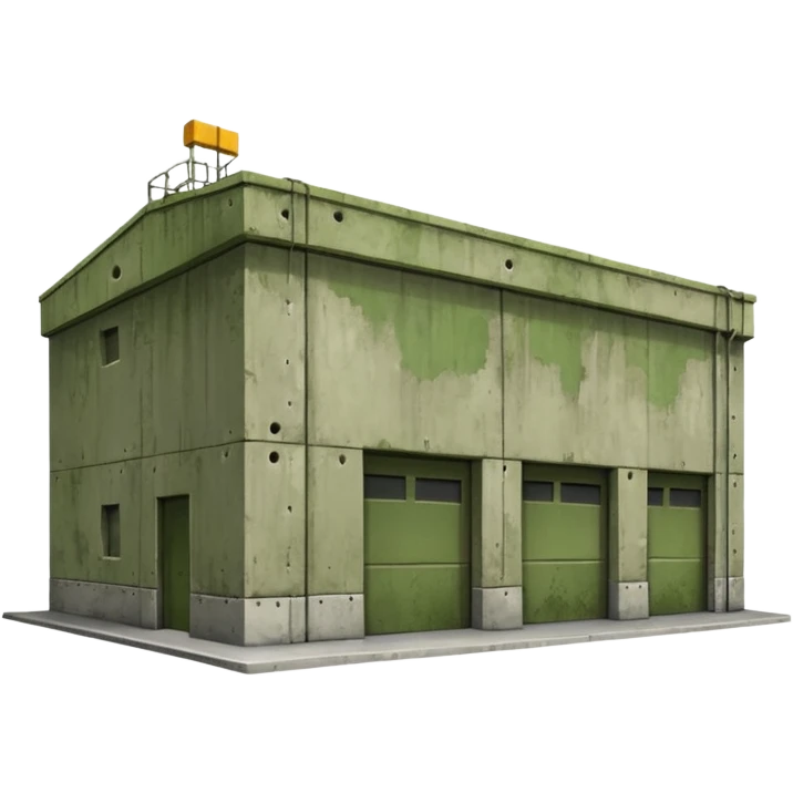 military green warehouse emoji