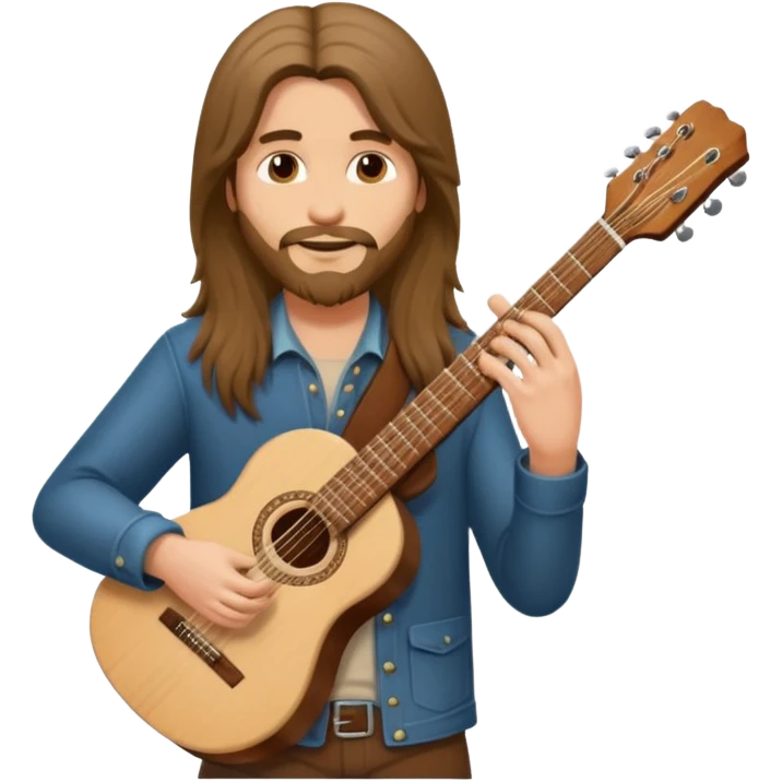 a long haired musician emoji