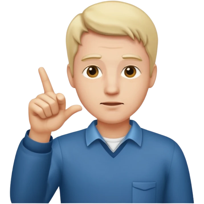 man pointing down emoji