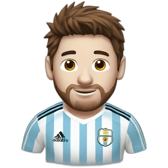 messi with argentina shirt emoji