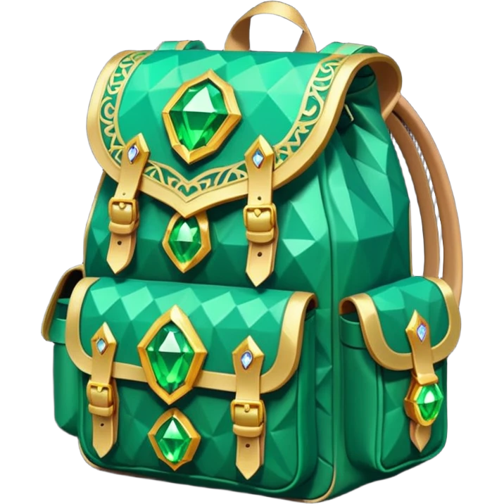 fantasy magic backpackk emoji low poly  emoji