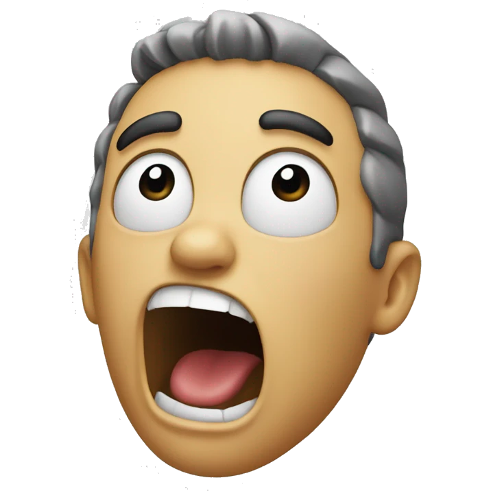 Screaming face emoji