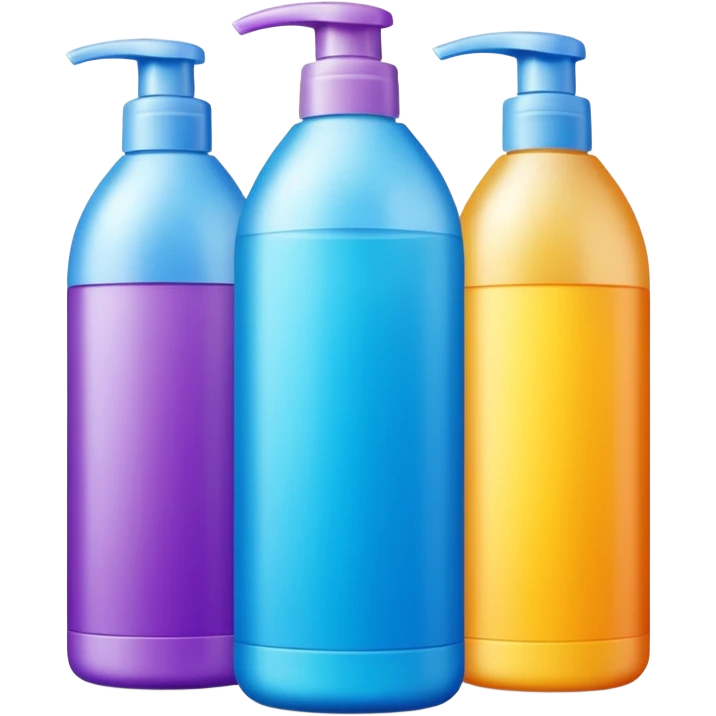 3 shampoo bottles  emoji