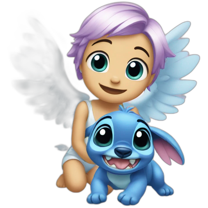 Angel et stitch  emoji