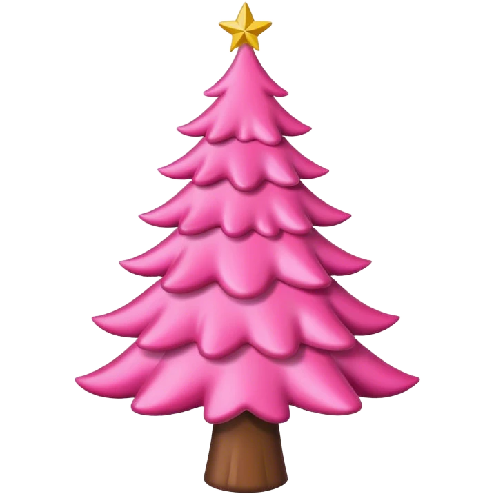 Pink Christmas tree emoji