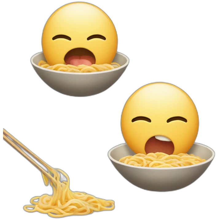 zemmour qui mange des ramen emoji