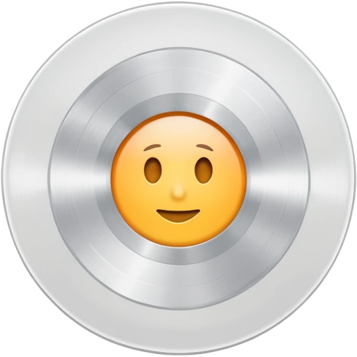 white vinyl record emoji