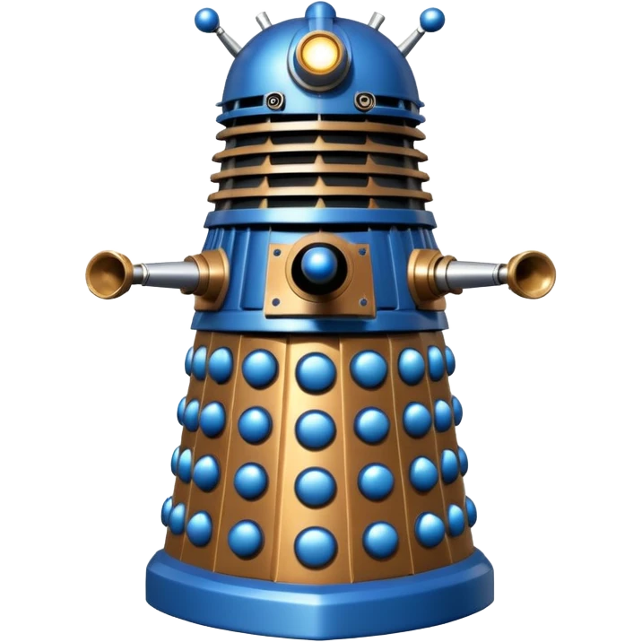 dalek silver, blue and bronze emoji