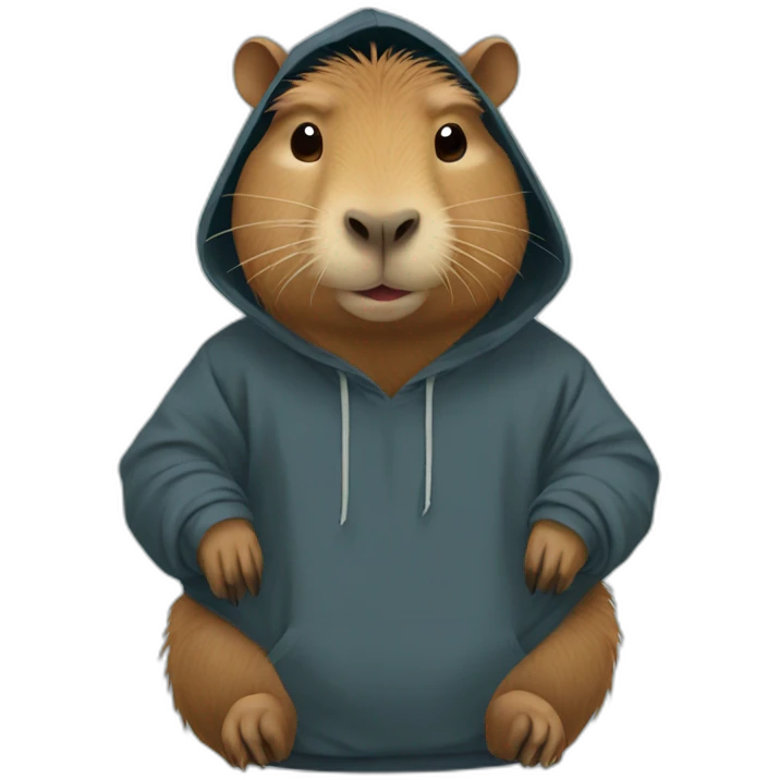 capybara with oversize hoodie emoji