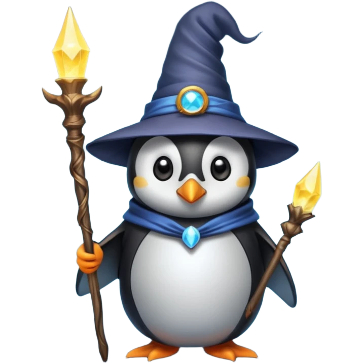 Penguin Wizard emoji