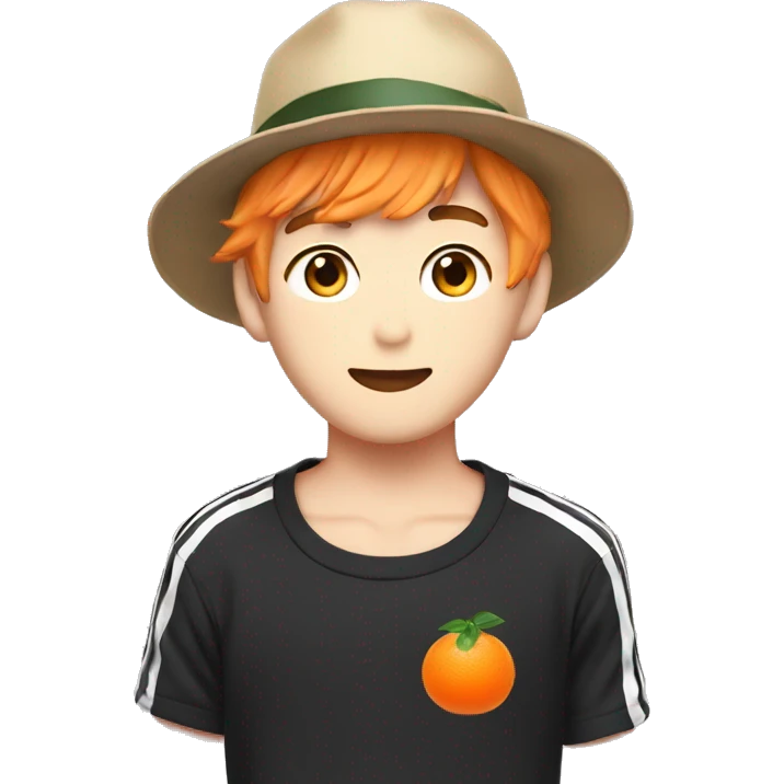 BTS suga with a tangerine hat emoji
