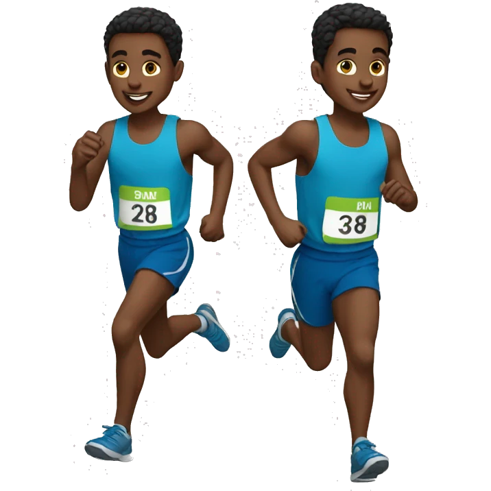 runner boy twins emoji