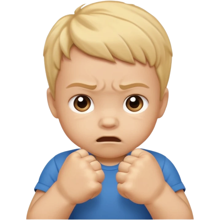 Toddler Squeezing So hard emoji