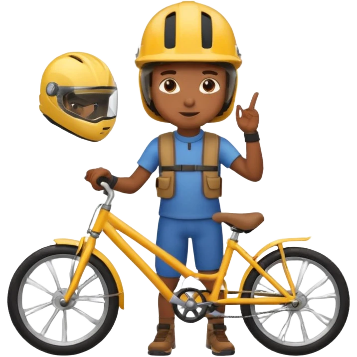 Bike Boy with calling talk emoji  emoji
