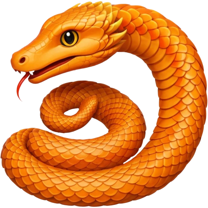 Serpent orange emoji