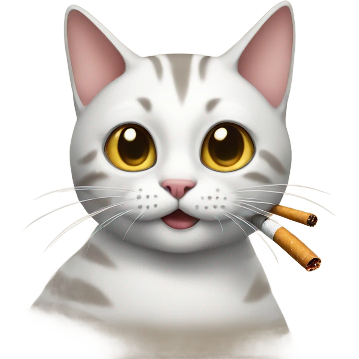 Cat with a cigarette emoji
