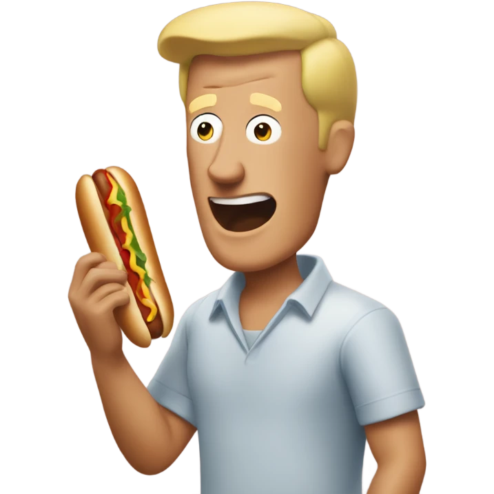 boomhauer eating a hot dog emoji