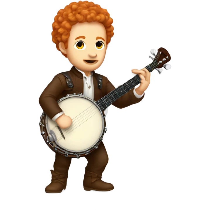 Vivaldi ginger chibi standing banjo  emoji