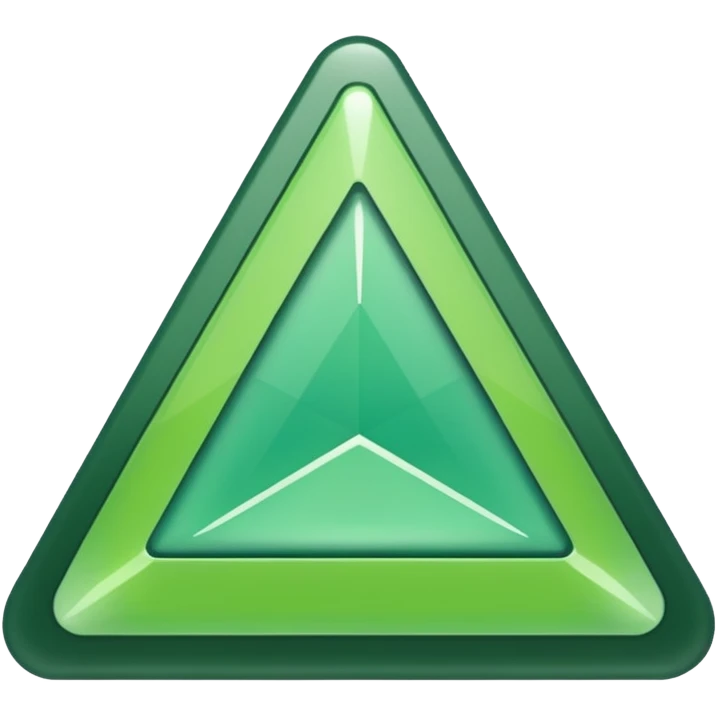 A green upside down triangle emoji