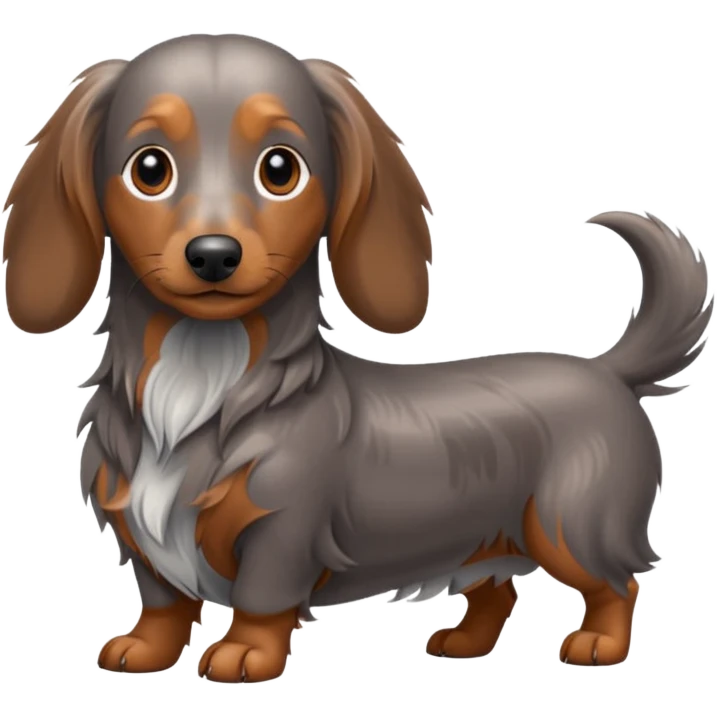 Long haired dapple dachshund  emoji