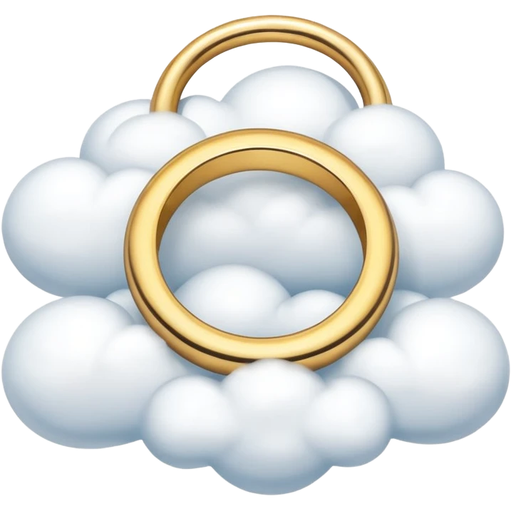 wedding ring on a cloud emoji