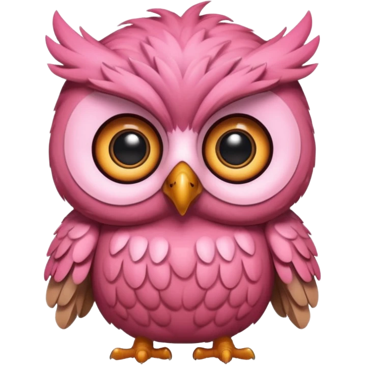 image of a pink owl emoji