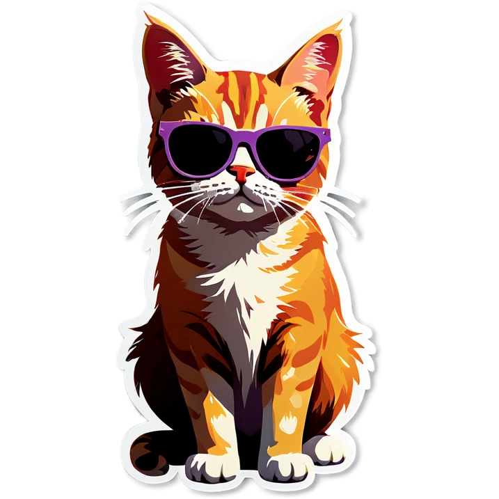 Cat with sunglasses emoji