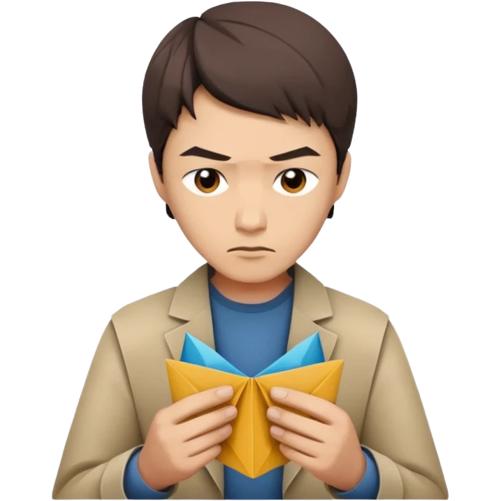 the man who does origami emoji