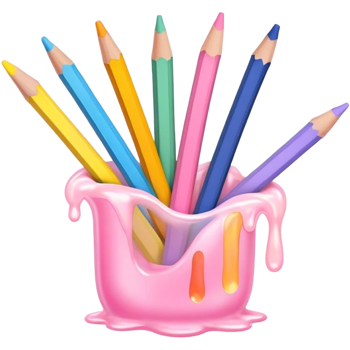 pastel melted pencil emoji