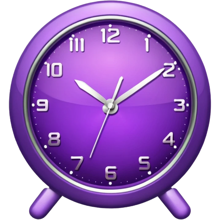 glitter purple clock emoji