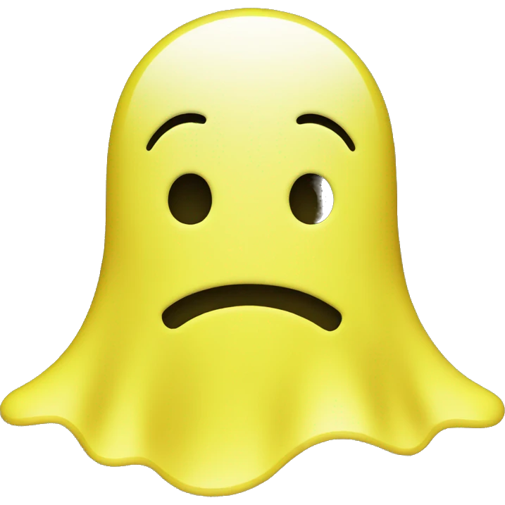 snapchat ghost smiling in yellow color all smiles emoji