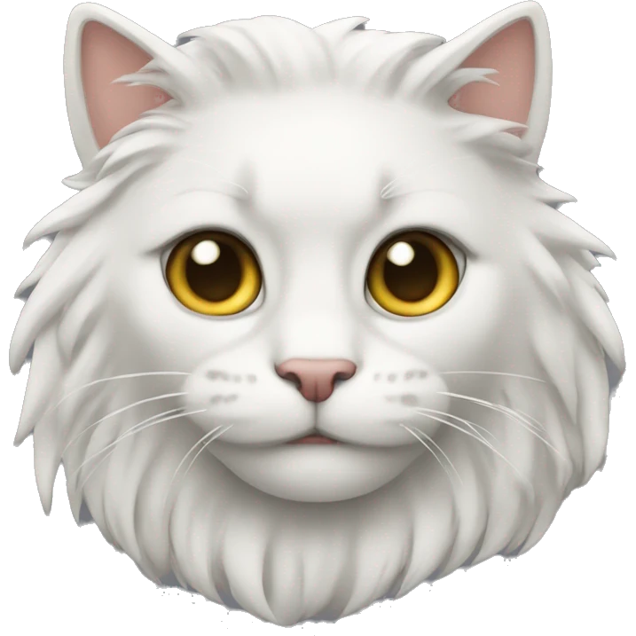 Кот белый  emoji