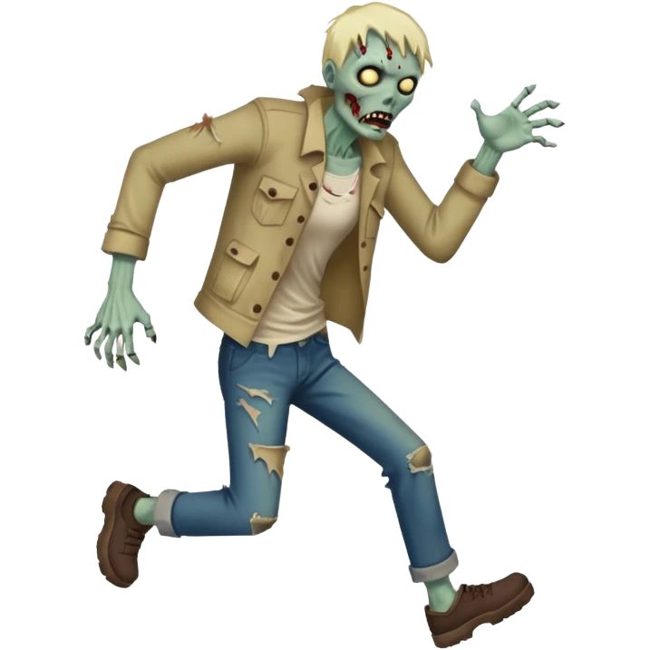 zombie chasing emoji