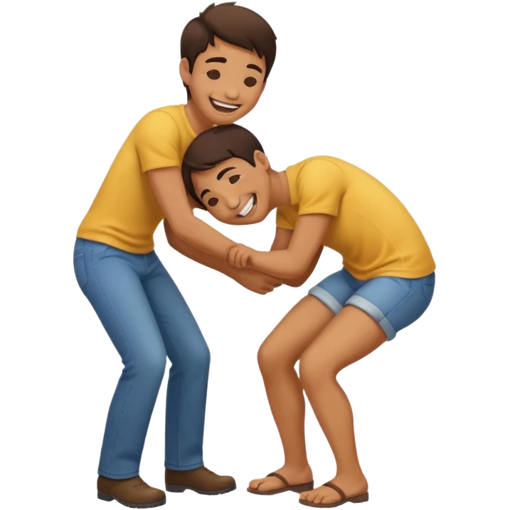 Someone digging in another persons butt emoji