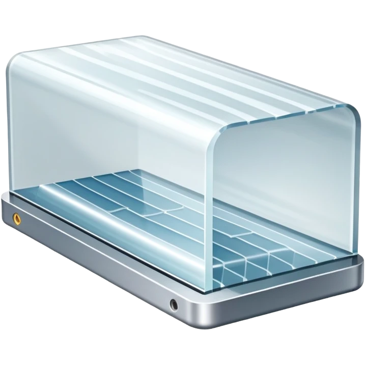 Metal dielectric interface, split screen showing metallic reflective surface on one side and transparent insulating material on the other side with electromagnetic waves emoji