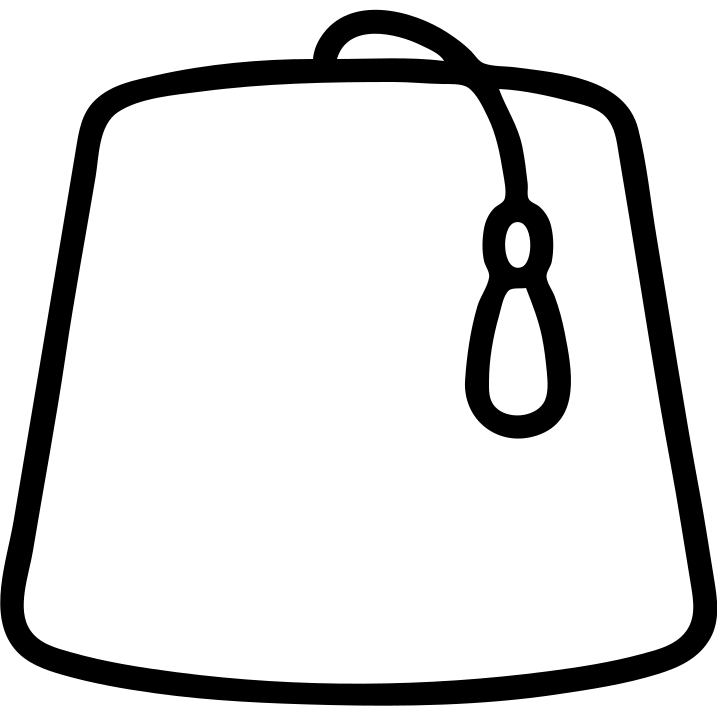 outlined fez hat icon emoji