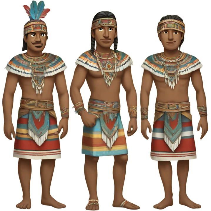 Aztec men full-length emoji